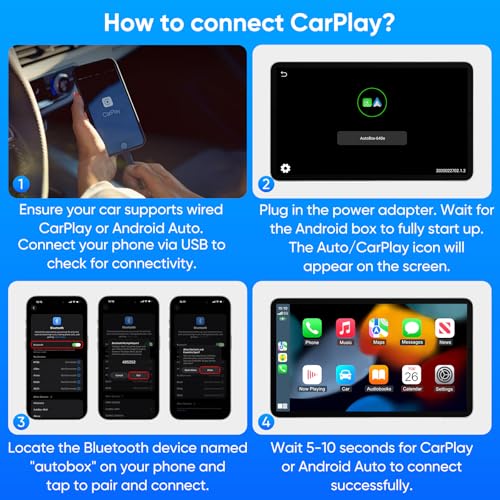 Upgraded Wireless CarPlay Adapter,Support Netflix YouTube, Plug & Play - style: with WIFI