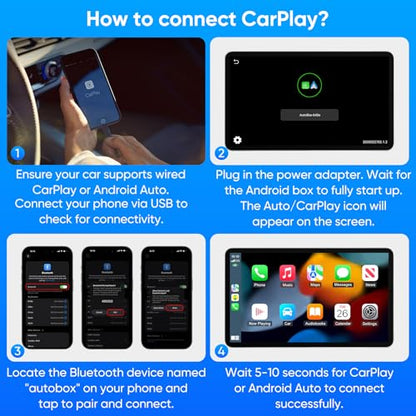 Upgraded Wireless CarPlay Adapter,Support Netflix YouTube, Plug & Play - style: with WIFI