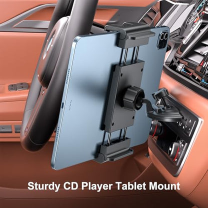 PLDHPRO CD Slot Tablet Car Mount for 5.5-14.6'' Devices, Universal iPad Holder for Car, Adjustable CD Player Phone Mount Compatible with iPhone, iPad, Galaxy Tab, Samsung Z fold, Navigation Gadget