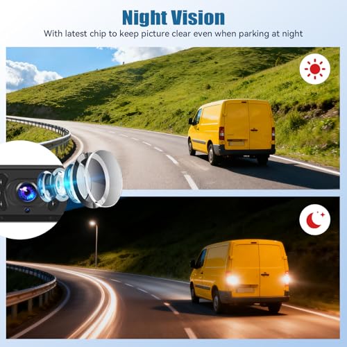 Wireless Backup Camera for Cars with 5 Inch Monitor Digital Signal Stable Reverse Camera Night Vision for Truck/Car/Pickup/SUV/ IP69 Waterproof - color: 5 Inch
