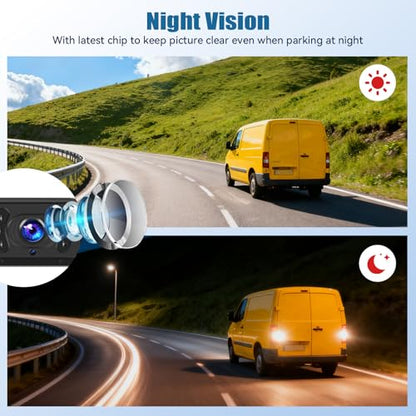 Wireless Backup Camera for Cars with 5 Inch Monitor Digital Signal Stable Reverse Camera Night Vision for Truck/Car/Pickup/SUV/ IP69 Waterproof - color: 5 Inch