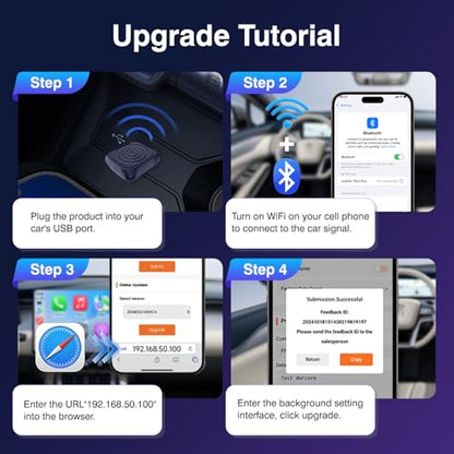 CarlinKit MiNi Ultra Wireless CarPlay & Android Auto Adapter, Plug & Play