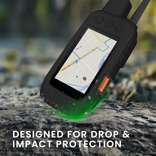 kwmobile Silicone Case for Garmin Alpha 200i / Alpha 300i Case - Protective Cover for GPS Handheld - Anti-Slip Outdoor Sleeve in Black - color: black