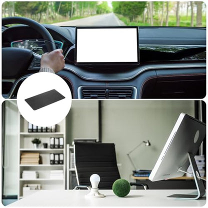 HARFINGTON Car Dashboard Anti-Slip Mat 10.6" x 6" Universal Sticky Dash Pad Washable Reusable Car Non-Slip Mats for Phone Keys Sunglasses Electronic Devices, Black - size: 10.6" x 6"