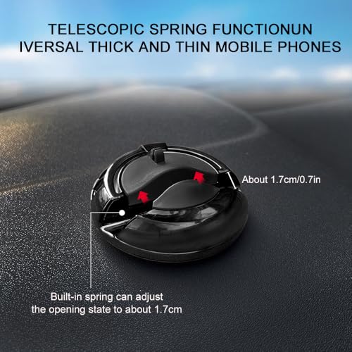 Multifunction Car Anti-Slip Mat, Car Anti Slip Mat Phone Holder, Dashboard Mobile Phone Holder with Temporary Parking Number, Rotatable Dashboard Mat for Sunglasses Keys Gadgets (Gray+Black) - color: Gray+Black