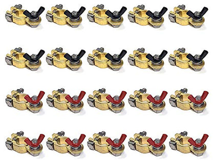 WindyNation 10 Pairs Brass Marine Grade Battery Terminal Top Post for Boat Car RV (Military Spec. B-12128C) - color: 10 Pairs, size: Battery Terminals