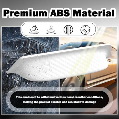 2PCS Backup Camera Rain Shield,Carbon Fiber Backup Camera for Car Anti-Rain Cover for Clear Rear View,Universal Reverse Cameras for Car Rain Cover Fits Cars/SUVs/Trucks (White/2PCS) - color: White/2PCS