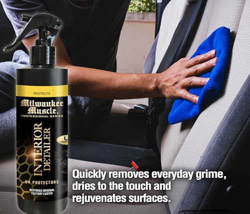 Interior Detailer Spray – 16 Fl Oz | Cleaner & Conditioner for Leather, Vinyl, Plastic & Screens | UV Protection | Non-Greasy | Cars, Trucks, Boats, Bikes & RVs