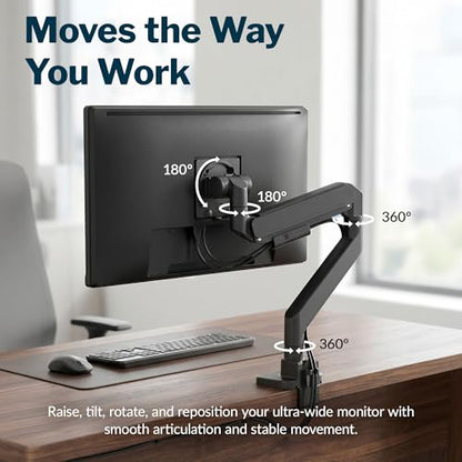 Vari Ultra-Wide Monitor Arm – Black - size: Ultra-Wide Monitor Arm
