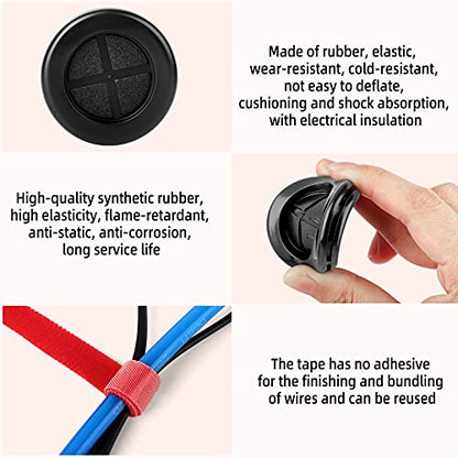 50Pcs 5/8" Rubber Grommet, Drill Hole Firewall Hole Plugs Wire Protection, Rubber Plugs for Holes Assorted Sizes with Cable Sticky Tape and Small Tool - size: 5/8"