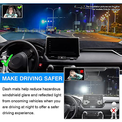 CARTIST Dashboard Cover for 2015-2019 Hyundai Sonata Accessories,4-Layer Dash Cover Mat,Non-Slip Sunshield Protector Anti-UV Anti-Glare - size: Hyundai Sonata 2015-2019
