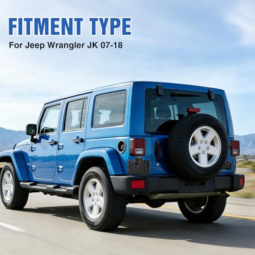 Nilight Rear License Plate Holder with Light for JK JKU 2007-2018 - color: Jeep Wrangler JK 2007-2018