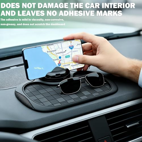Car Anti Slip Mat Phone Holder(Black Square)