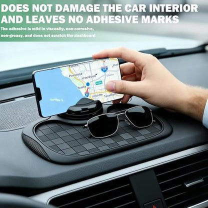 Car Anti Slip Mat Phone Holder(Black Square)