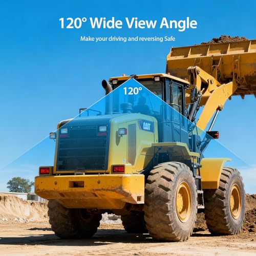ZEROXCLUB 10" 1080P Wired Rear View Backup Camera System, Quad Split Screen IP69K Waterproof Reverse Camera, Vibration-Proof 10G for Tractor, Truck, Trailer, Combine, Heavy Equipment, BH101 - size: 10"-1 Cam