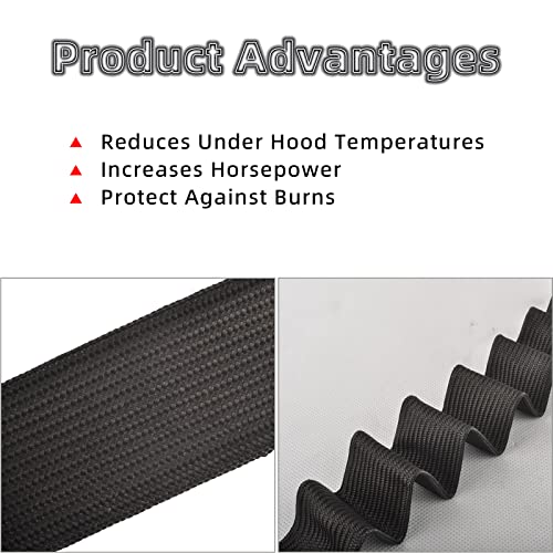 Black Fiberglass Heat Shield Sleeve 5 Feet x 1‘’ Inch - size: 1''X 5'
