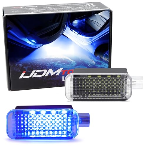 iJDMTOY Ultra Blue LED Footwell, Door Sill, Side/Under Door Lights, Compartment Glove Box or Trunk Cargo Lights, Compatible With Audi A1 A3 A4 A5 A6 A7 A8 Q3 Q4 Q5 Q7 Q8 - style: Blue