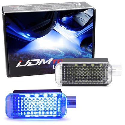 iJDMTOY Ultra Blue LED Footwell, Door Sill, Side/Under Door Lights, Compartment Glove Box or Trunk Cargo Lights, Compatible With Audi A1 A3 A4 A5 A6 A7 A8 Q3 Q4 Q5 Q7 Q8 - style: Blue