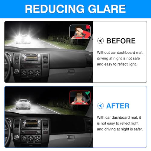Autorder Dashboard Cover Mat for Toyota 4Runner 2003 2004 2005 2006 2007 2008 2009 Accessories Dash Cover Upgrade Velvet Dash Mat Sunshade Glare UV Rays Protector (Without Dash Speaker) - size: Black 03-09 4Runner