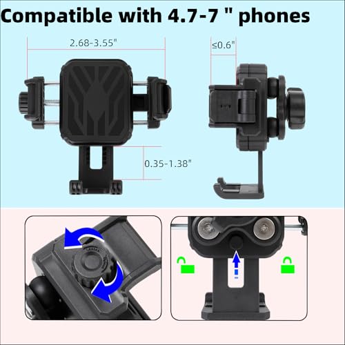 Dashboard Phone Holder for Car, Truck, Boat - Vibration Dampener [Camera Friendly] [1s Lock & Release] [Aluminum Medium Arm], Flex Adhesive 1" Ball Base Phone Mount for 4.7-7.2" Smartphones - style: Adhesive Base