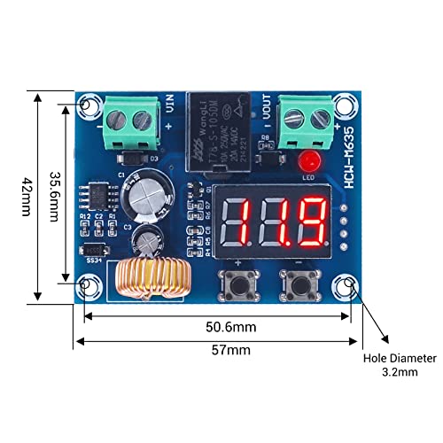 2 PCS Digital Low Voltage Protector, ICSTATION DC 12-36V 20A Low Voltage Cutoff Disconnect Switch Over-Discharge Protection Module for Lead Acid Lithium Battery Solar Panel Lighting System