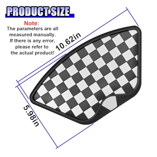 YoRise Car Dashboard Non Slip Mat, 10.62'' x 5.98'' PVC Sticky Dash Pad, Cell Phone Holder Adhesive Mat, Car Dash Gripping Pad Storage Tray for Keys, Sunglasses, GPS (Blackwhite) - color: BlackWhite