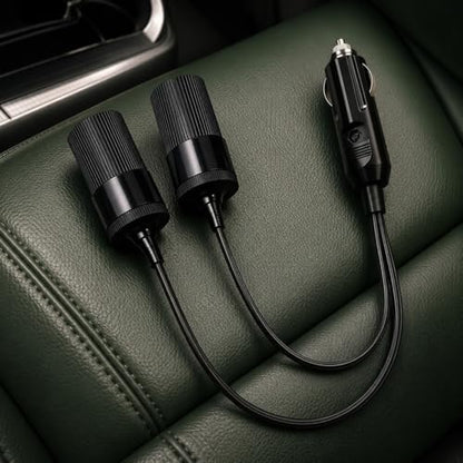 MGI SpeedWare 12V Cigarette Lighter Splitter – Dual 12V Socket Adapter & Automotive Power Outlet Extender for Car, Truck, RV, Boat, Max 5A 60W
