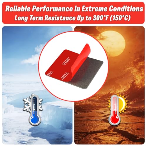 ZZRANYE Double Sided Tape Heavy Duty, Mounting Tape Pad Sticker Strong Adhesive Tape Waterproof Foam Tape for Indoor and Out Door, Home Decoration, Car (Square 1in -30Pcs)