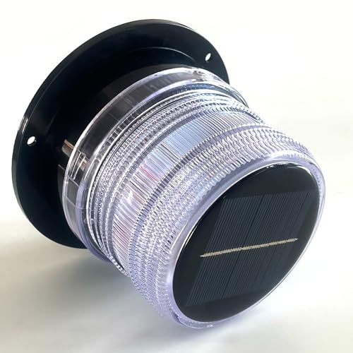 Cloud Fire LED Anchor Light for Boat Yacht, Magnetic Solar Powered White - color: White