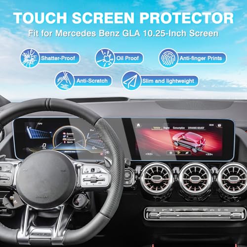 Karltys Tempered Glass Screen Protector for 2020-2025 2026 Mercedes Benz GLA GLB CLA CLA250 /2022-2025 EQB 10.25-Inch Touchscreen, Anti Glare Screen Cover for Mercedes Benz CLA Accessories - size: 2020-2024 2025 Mercedes Benz GLA GLB CLA