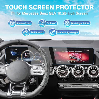 Karltys Tempered Glass Screen Protector for 2020-2025 2026 Mercedes Benz GLA GLB CLA CLA250 /2022-2025 EQB 10.25-Inch Touchscreen, Anti Glare Screen Cover for Mercedes Benz CLA Accessories - size: 2020-2024 2025 Mercedes Benz GLA GLB CLA