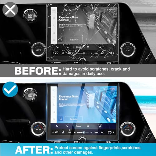 Karltys [Upgrade 2 Pack 2022-2025 2026 Lexus NX 9.8 Inch Screen Protector [No Glare & Fingerprint] for Models NX250 NX350 NX350h NX350 F-Sport HD Touchscreen Tempered Glass Navigation Protective Film - size: 2022-2025 2026 Lexus NX 9.8-Inch