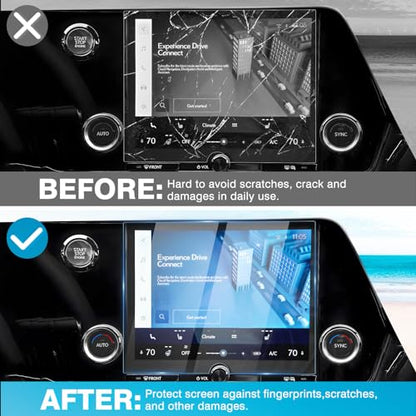 Karltys [Upgrade 2 Pack 2022-2025 2026 Lexus NX 9.8 Inch Screen Protector [No Glare & Fingerprint] for Models NX250 NX350 NX350h NX350 F-Sport HD Touchscreen Tempered Glass Navigation Protective Film - size: 2022-2025 2026 Lexus NX 9.8-Inch