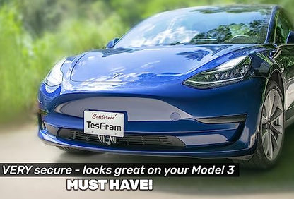 2023-2017 Model 3 License Plate Mount, Height-Adjustable & NO Drilling Front License Plate Holder with Anti Theft Features - size: 2017-2023 Model 3