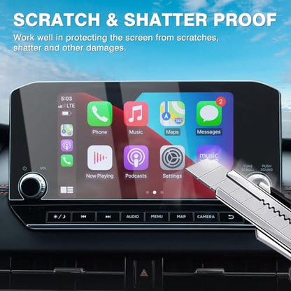 Karltys [Upgrade 2 Pack Mitsubishi Outlander 2022-2024 Screen Protector 9-Inch [No Glare & Fingerprint] for Models SE SEL Black Edition Touchscreen Tempered Glass Outlander Accessories - size: 2022-2024 Mitsubishi Outlander 9-Inch