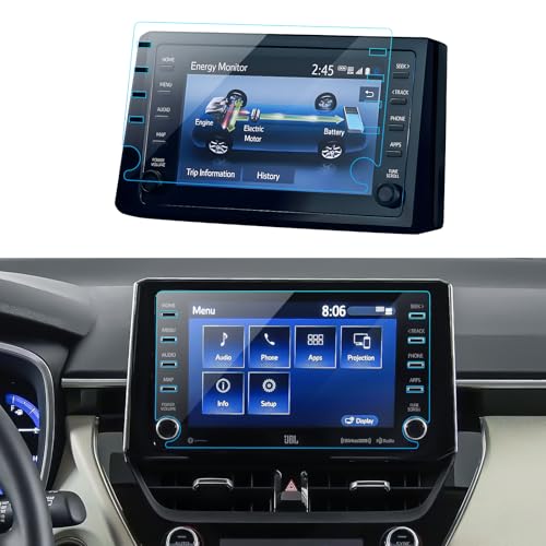 Car Screen Protector for 2022 Toyota Corolla Cross L/LE/XLE Accessories Navigation Touchscreen Protector Film Tempered Glass HD Clear Anti-Glare 8'' - color: for 2022 Toyota Corolla 8''