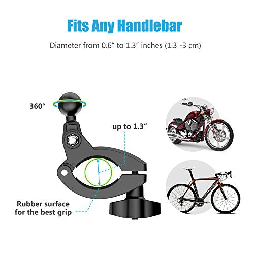 Universal Magnetic Bicycle & Motorcycle Handlebar Phone Holder for Cell Phones and GPS with Fast Swift-Snap Technology,