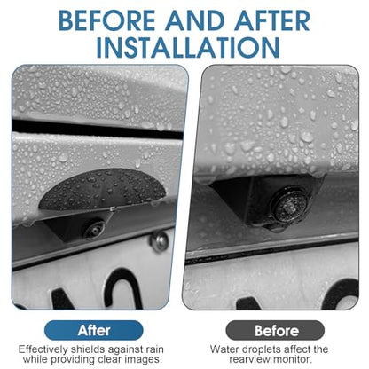 3PCS Car Backup Camera Rain Cover,Protection for License Plate Backup Camera Cover,Back up Camera for Truck, Ideal for Car and Truck Owners,DIY Enthusiasts and Daily Commuters - color: black