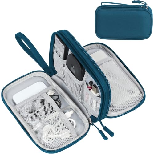 FYY Electronic Organizer, Travel Tech Pouch Bag, Medium, Dark Green - color: Dark Green, size: 8.3 x 5 x 2.6 inches