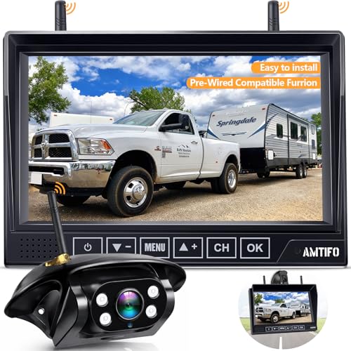HD 1080P RV Backup Camera Wireless - Easy Install for Furrion Pre-Wired RVs - size: 7 Inch - 1 Camera
