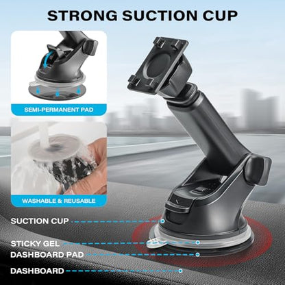 1Zero Replacement CarPlay Suction Mount with Extension Arm for 7-11 Inch