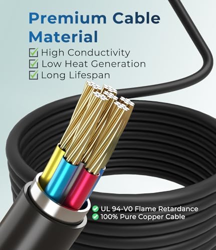 EV Charger Extension Cable, 50A 17ft SAE J1772 Extension Cord Compatible with 110V-240V Level 1/Level 2 EV Chargers for J1772 EVs/PHEVs,IP67 Waterproof Car Charger Extension Cable with Bag - size: 17FT-50A