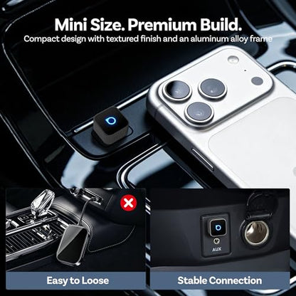 OTTOCAST Mini Slim Wireless CarPlay Adapter & Android Auto Adapter - color: Black