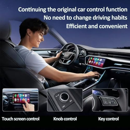 CarPlay Adapter, USB Interface Plug and Play, Connects Phone and car Screen Through WiFi and Bluetooth, Suitable for Apple and Android Systems