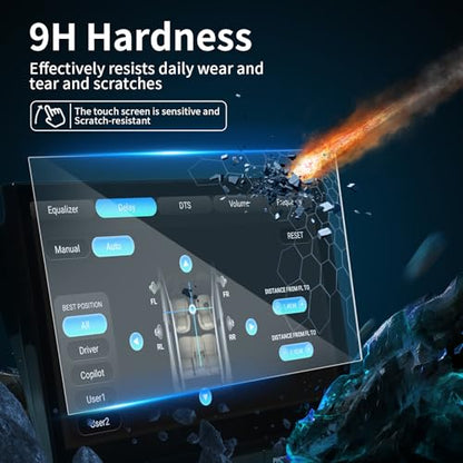 dasaita 10 inch Large Screen 230X138mm Tempered Glass Screen Protector Display Monitor Glass Film for 2 DIN Car DVD GPS Head Unit Global Navigation System - size: 10inches