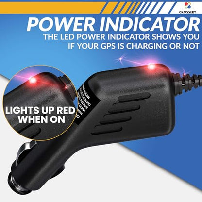 Micro USB Car Charger Power Cord Adapter for Rand McNally GPS for Trucks, Compatible with TND IntelliRoute 8 Inch TND Tablet, TND Tablet 70, 80, TNDT80, 8ft Long Cable