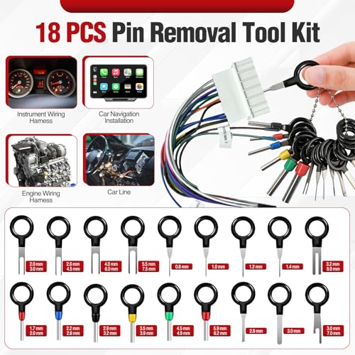 Automotive Tools Electrical Disconnect Pliers & Connector Separator with 18-Piece Terminal Removal Tool Kit for Car Wiring, Battery Terminals and Spark Plug Wires - size: 3 Pack