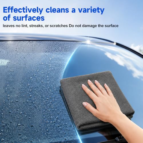 5Pcs Magic Cleaning Cloth,Microfiber Cleaning Cloths Lint Free Reusable Cleaning Rags for Glass,Window,Kitchen,Stainless Steel,Cars & Screens(7.87X11.81in)
