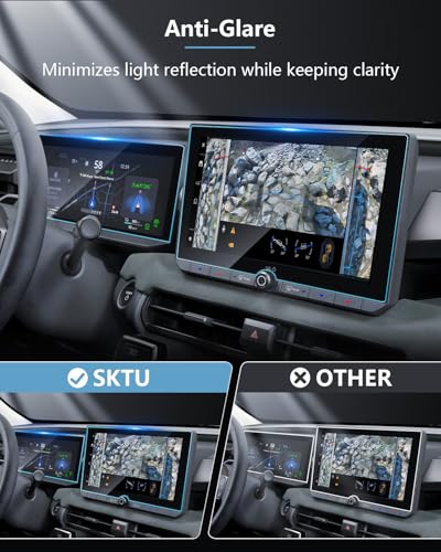 SKTU (2Pcs) 2026 RAV4 Screen Protector for 2026+ Toyota RAV4 (LE/SE/XLE Premium/Woodland) 10.5-Inch Infotainment & 12.3-Inch Instrument Cluster Screen Toyota RAV4 2026 Accessories 2026 RAV4 Tempered Glass Screen Protective Film [9H Hardness, Ultra HD, Ant