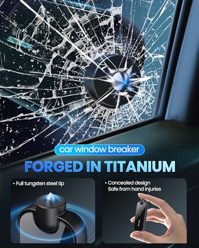 Wireless Carplay Adapter Upgraded Model adds Emergency Escape Window Breaker Function for Apple iPhone iOS 10+ & Cars from 2016+, Auto-Connect Stable Control & No Latency - size: M9